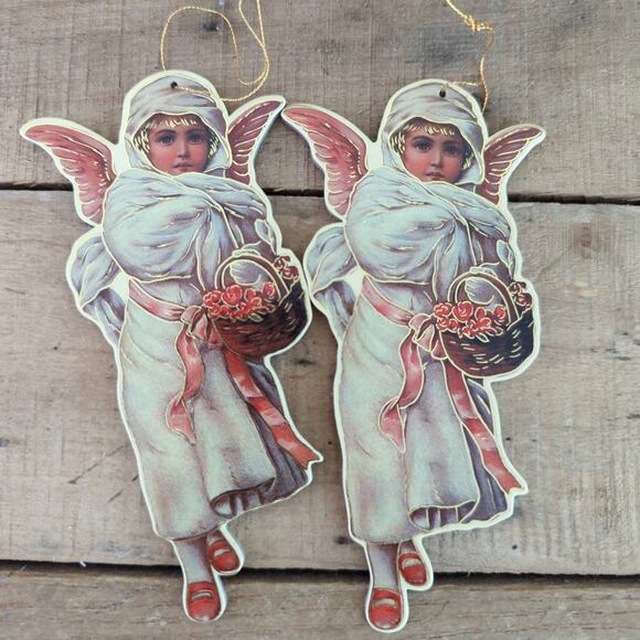 Vintage Set of Eleven Merrimack Die Cut Victorian Holiday Ornaments - Picture 2 of 7